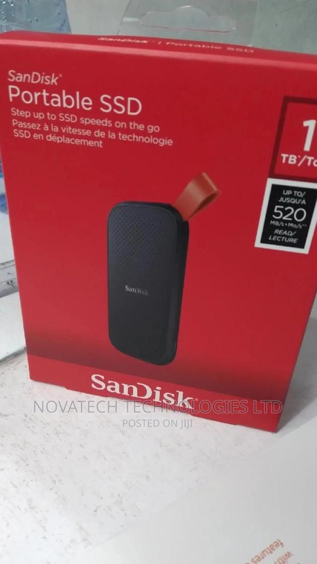 Sandisk E30 Portable External SSD 1tb - Black - main view