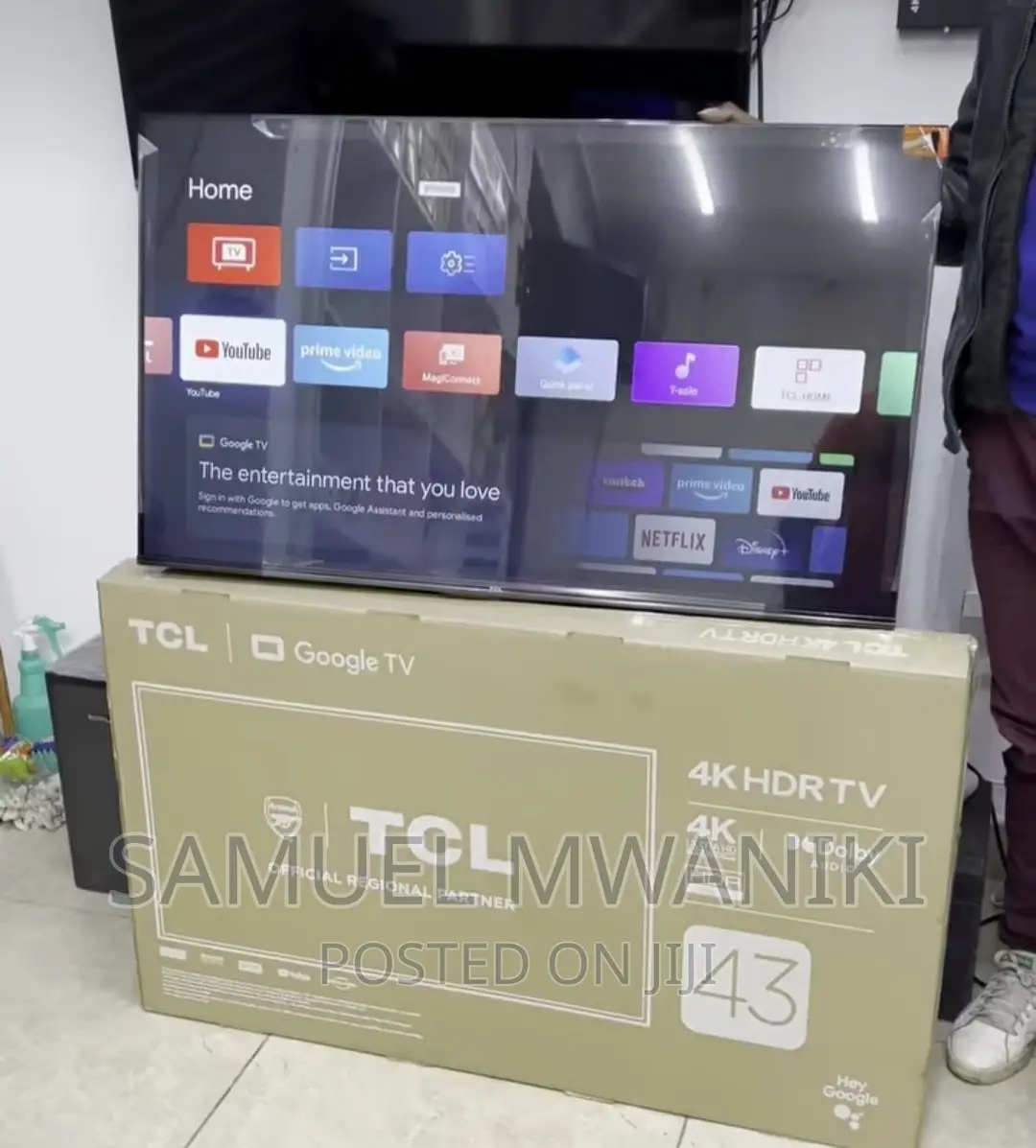 TCL 43” Frameless Uhd Google Tv With Voice Control (2024)