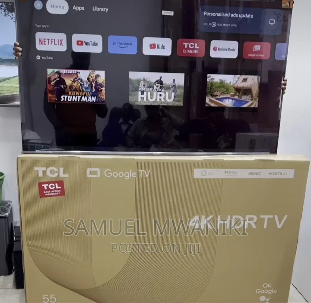 TCL 55” Smart Uhd Frameless Google Tv New Model
