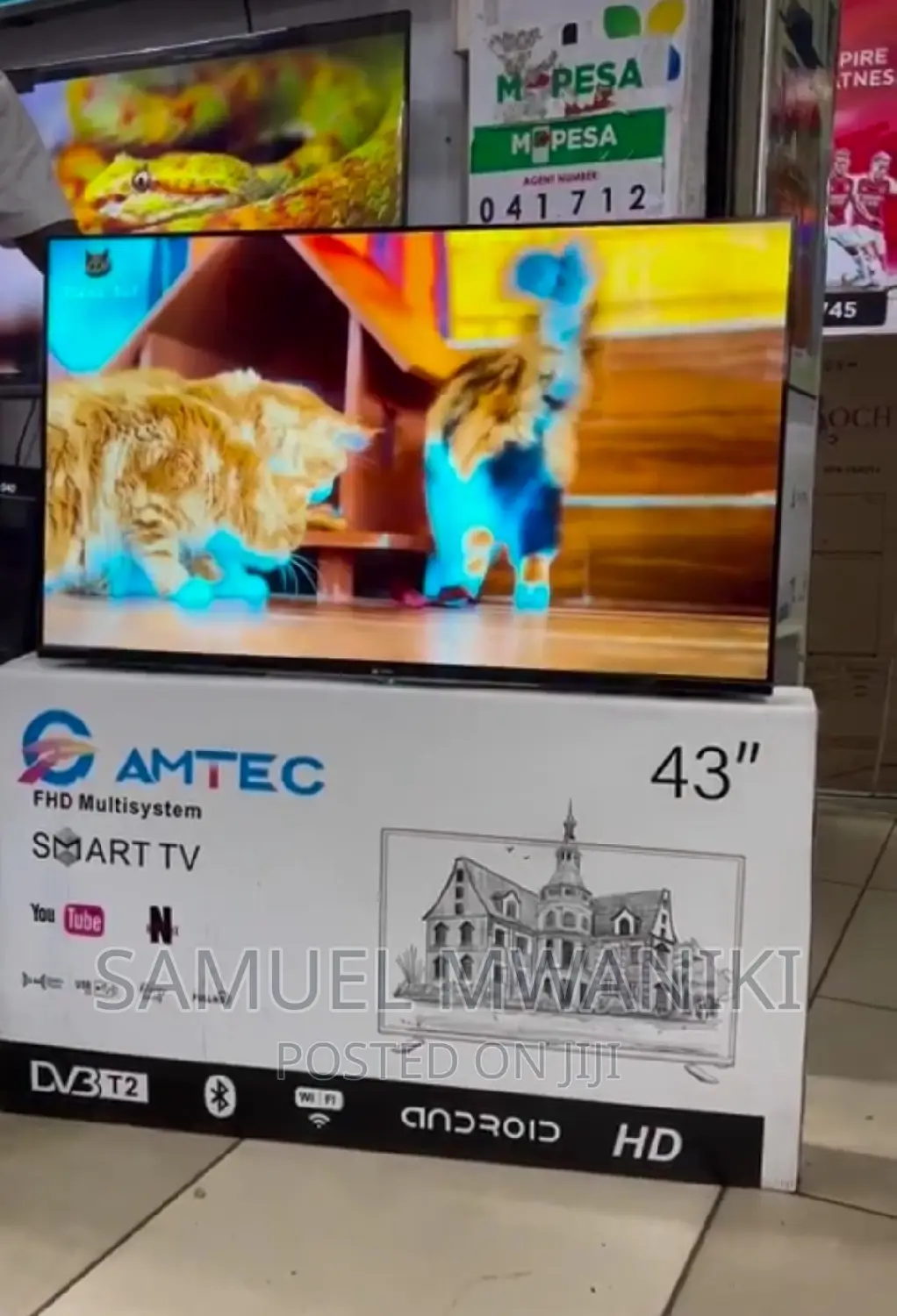 Amtec 43" FHD Android Smart Tv : Bluetooth Netflix,Youtube