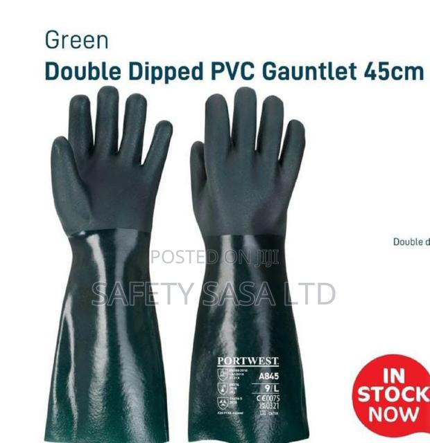 Double Dipped PVC Gloves:Gauntlet