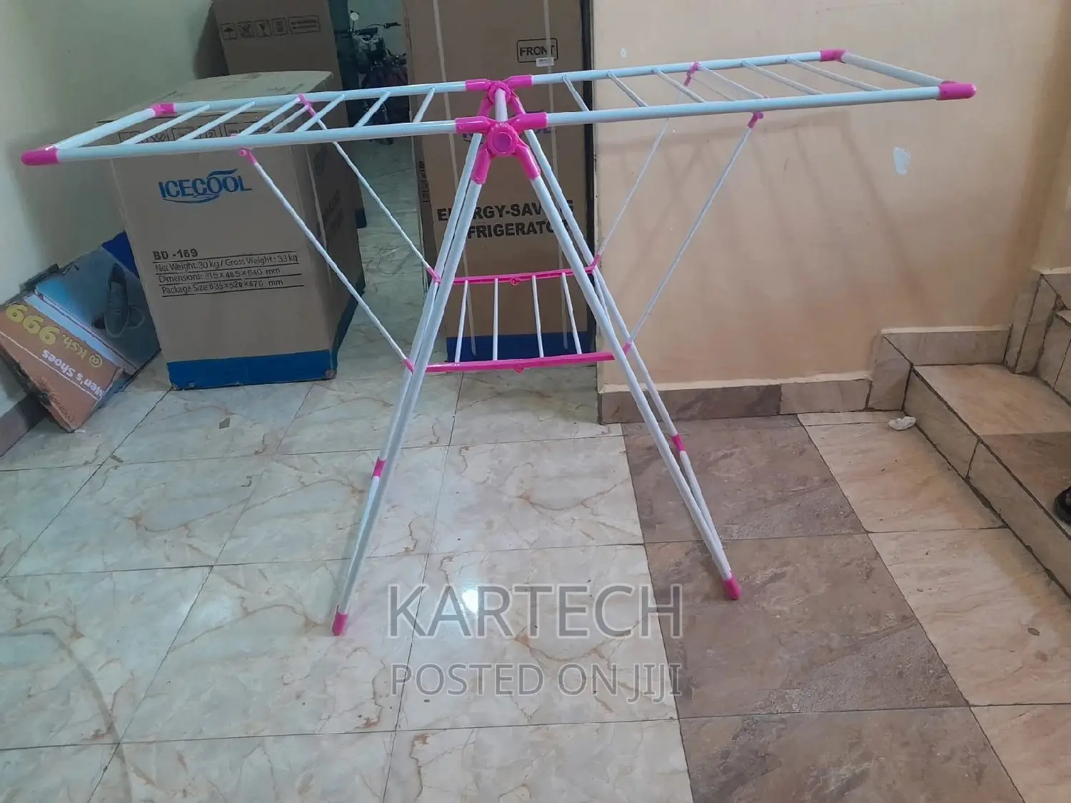 Foldable Stainless Steel Laundry Folding Clothes Hanger Rack