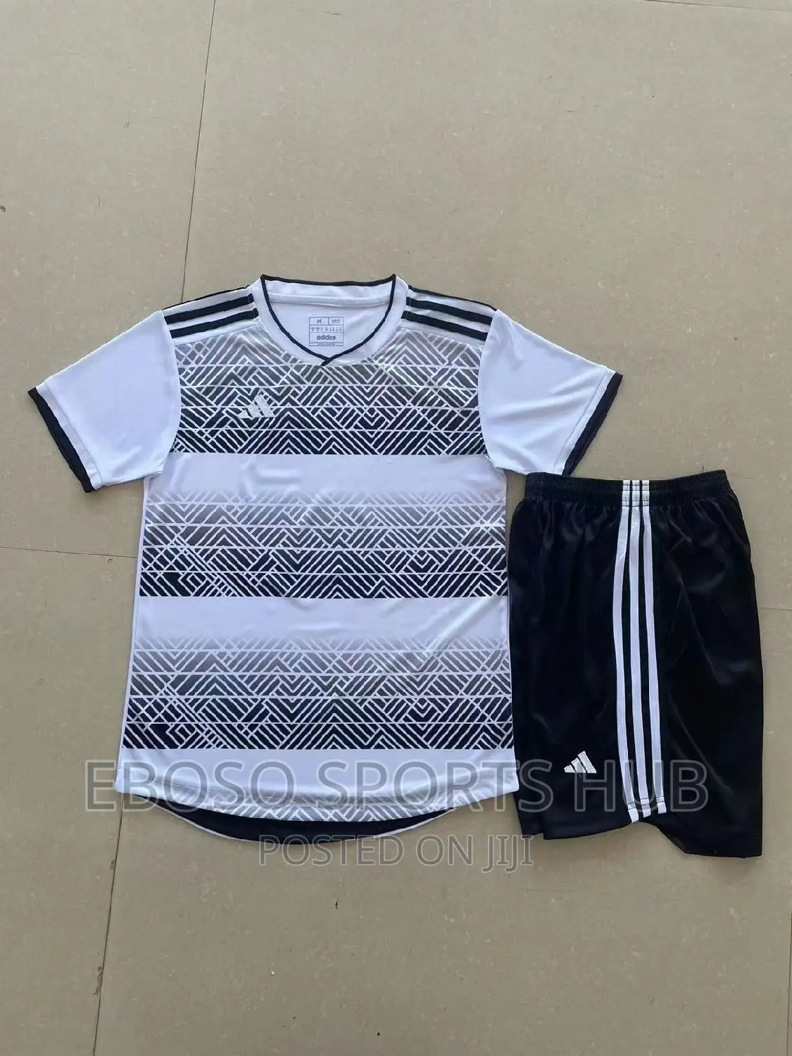 Adidas Football Uniform.Black White