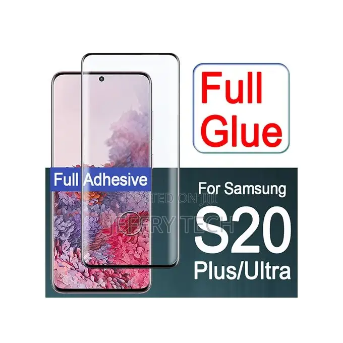 Samsung S20 Plus Silicone Back Case + Full Glue Screen Prote