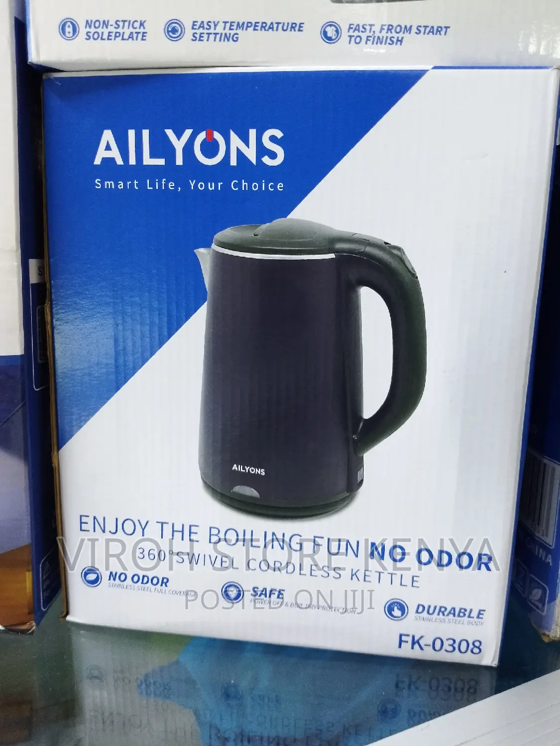 Ailyons Cordless Kettle 2.2L - Black