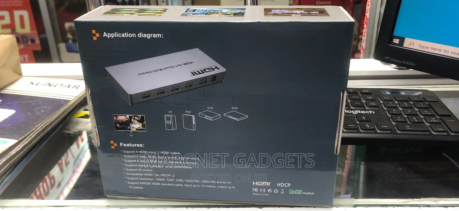 Hdmi 4*1 Quae Multiviewer Switcher Screen Segmentation