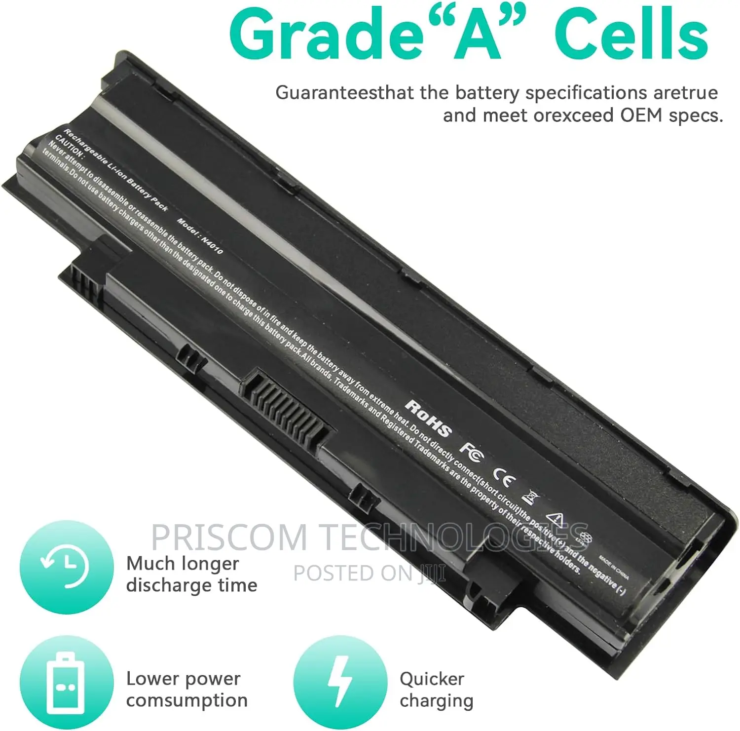 Laptop Battery for Dell Inspiron N5010 N4010 JLKND TKV2V