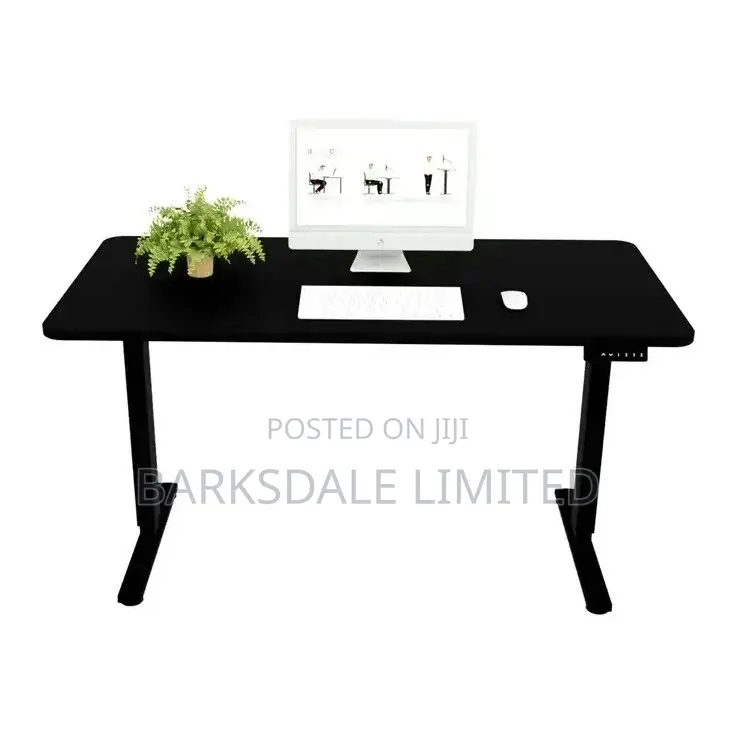 Table Electrical Adjustable Black Desk Office Standing