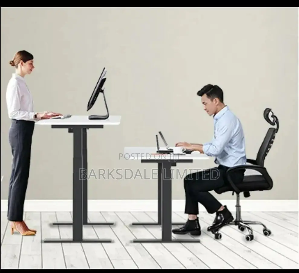 Table Electrical Adjustable Black Desk Office Standing