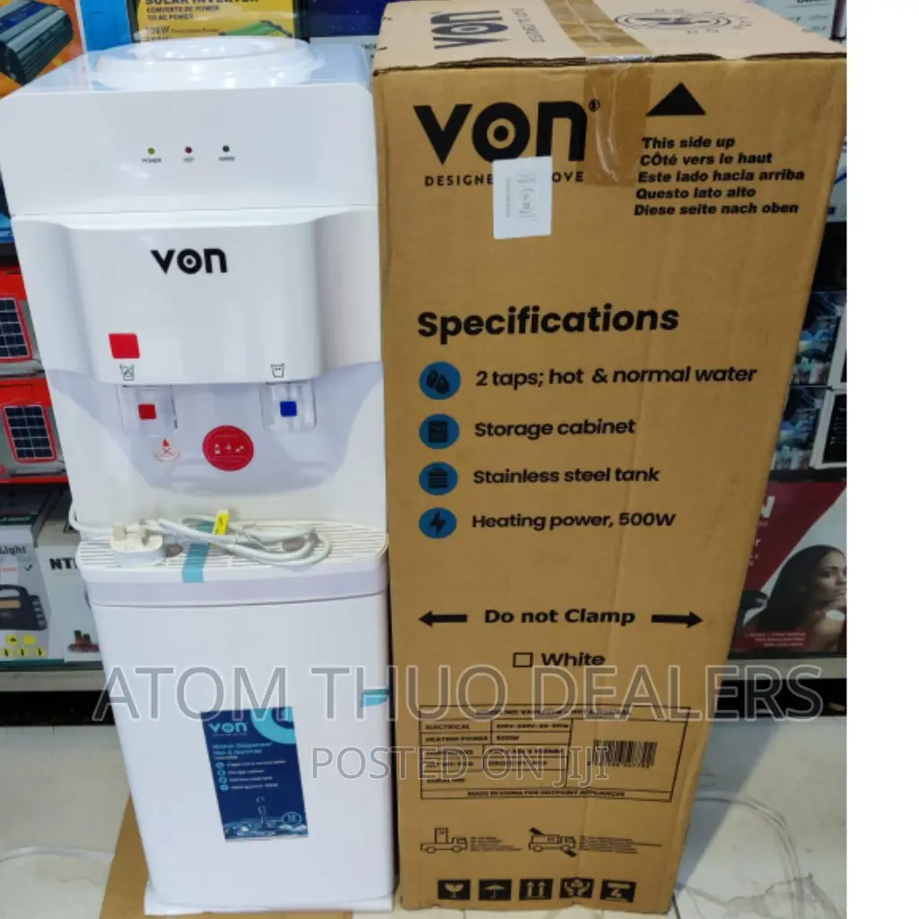Von Hot and Cold Water Dispenser White in Colour