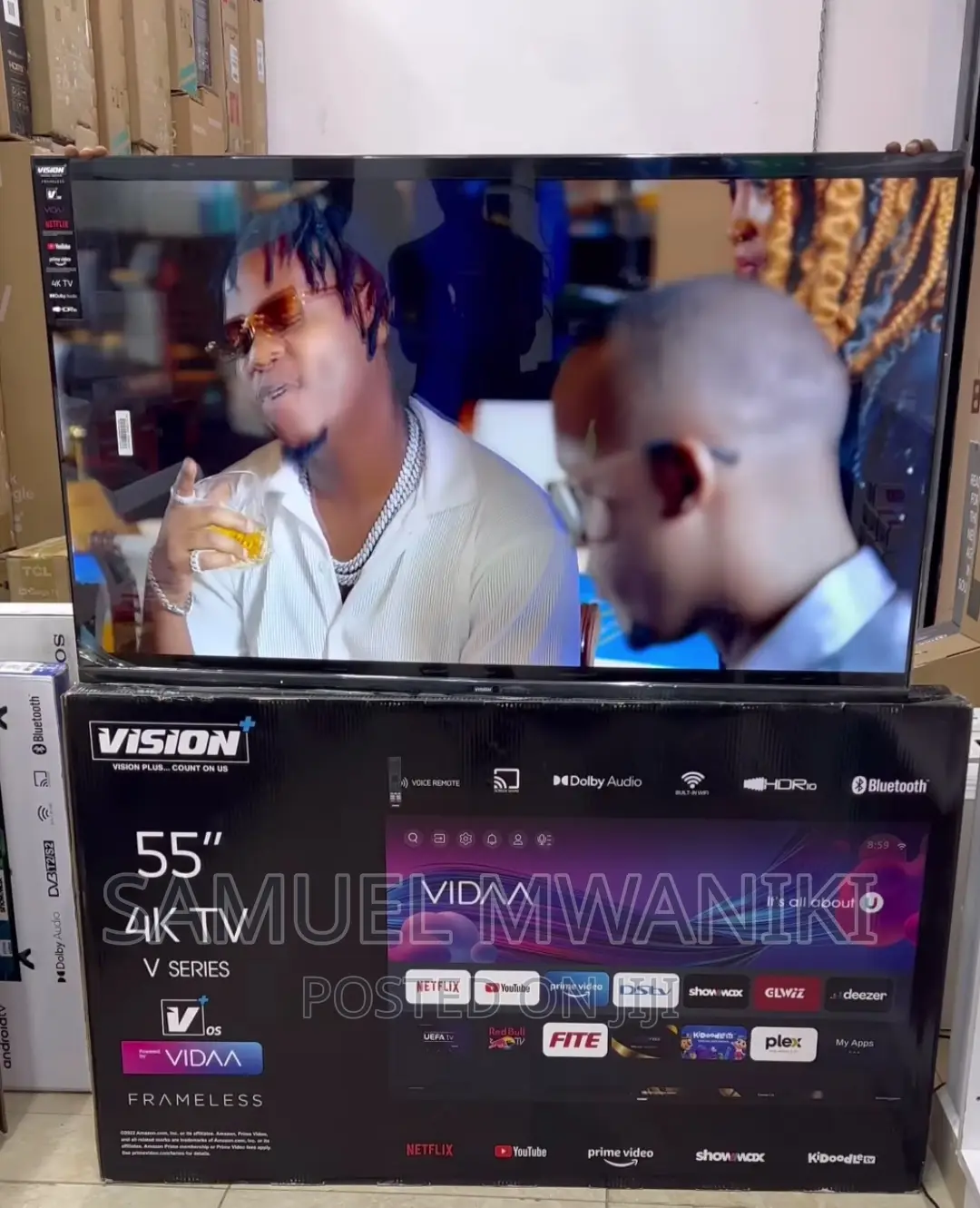 Vision Plus 55′′ Uhd Frameless Smart Tv With Netflix