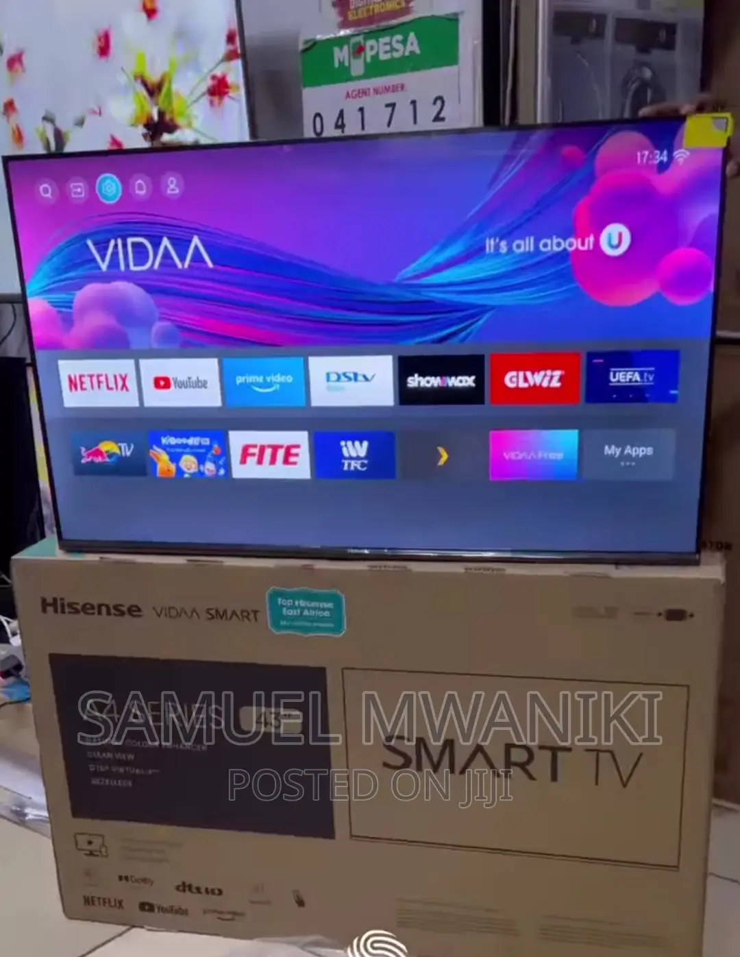 Hisense 43" Smart Uhd Vidaa Frameless Tv With Bluetooth