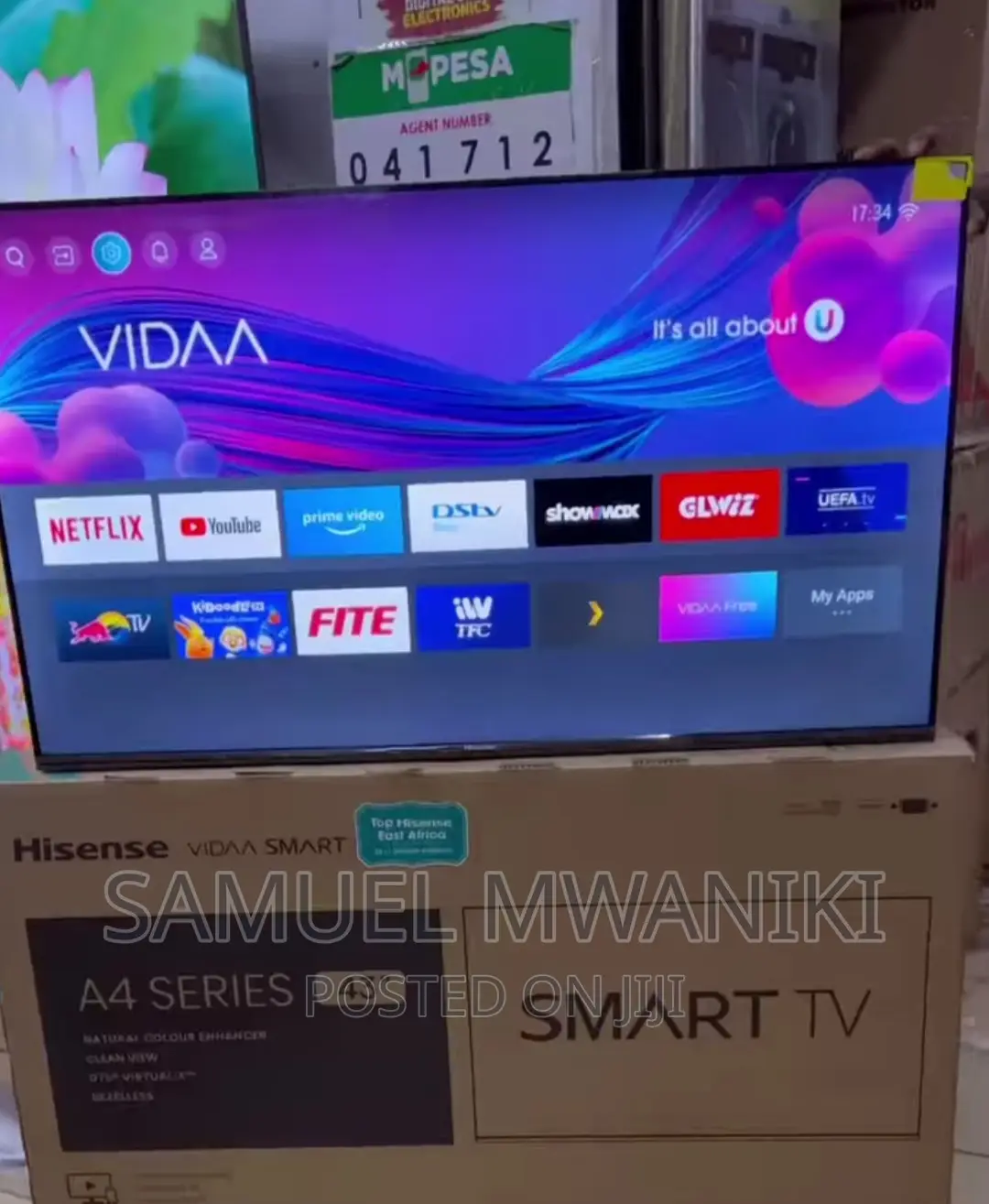 Hisense 43" Smart Uhd Vidaa Frameless Tv With Bluetooth