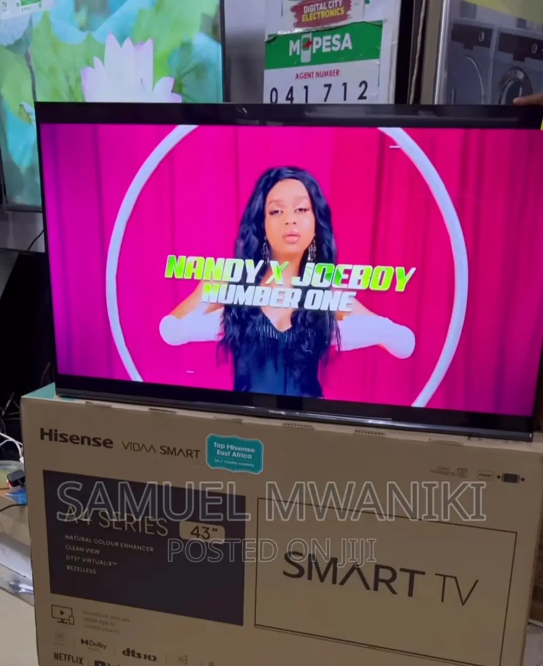 Hisense 43" Smart Uhd Vidaa Frameless Tv With Bluetooth