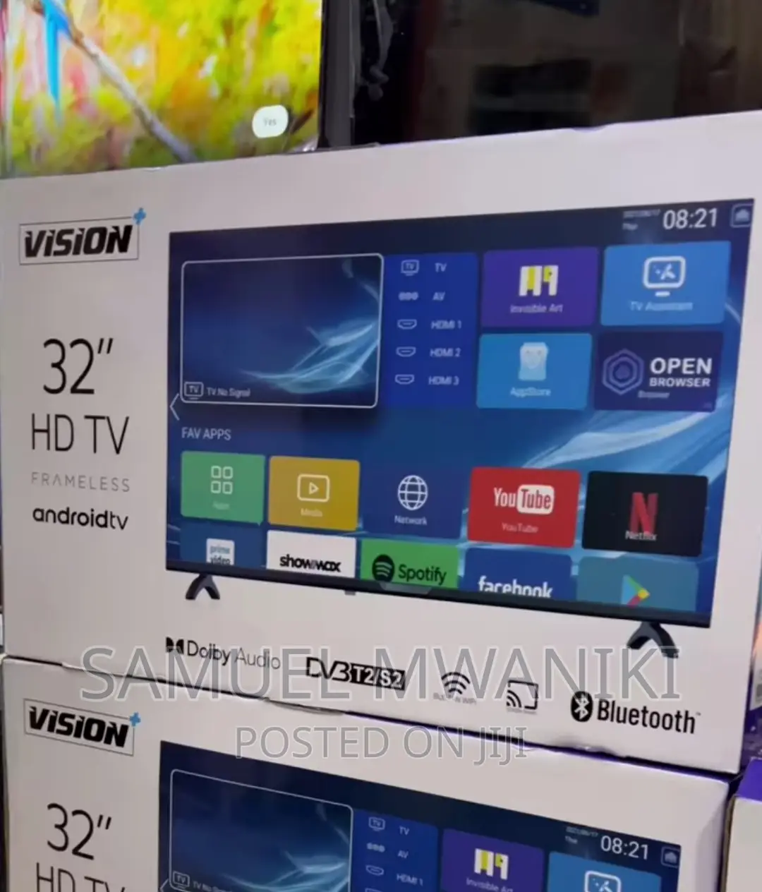 Vision Plus 32′′ Frameless Smart Android Tv FHD Display