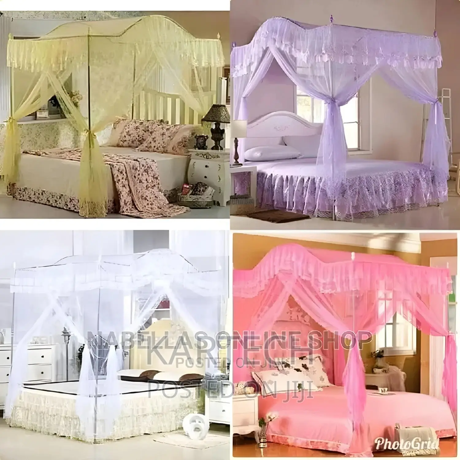 4 Stand Curved Mosquito Net