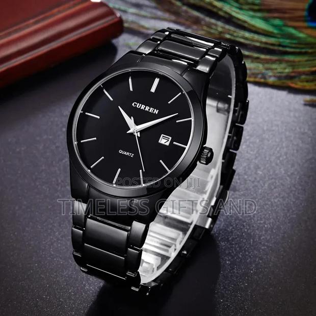 Curren 8106 Black Men Simple Stainless Watch - thumbnail 3
