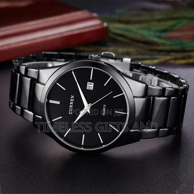 Curren 8106 Black Men Simple Stainless Watch - thumbnail 4