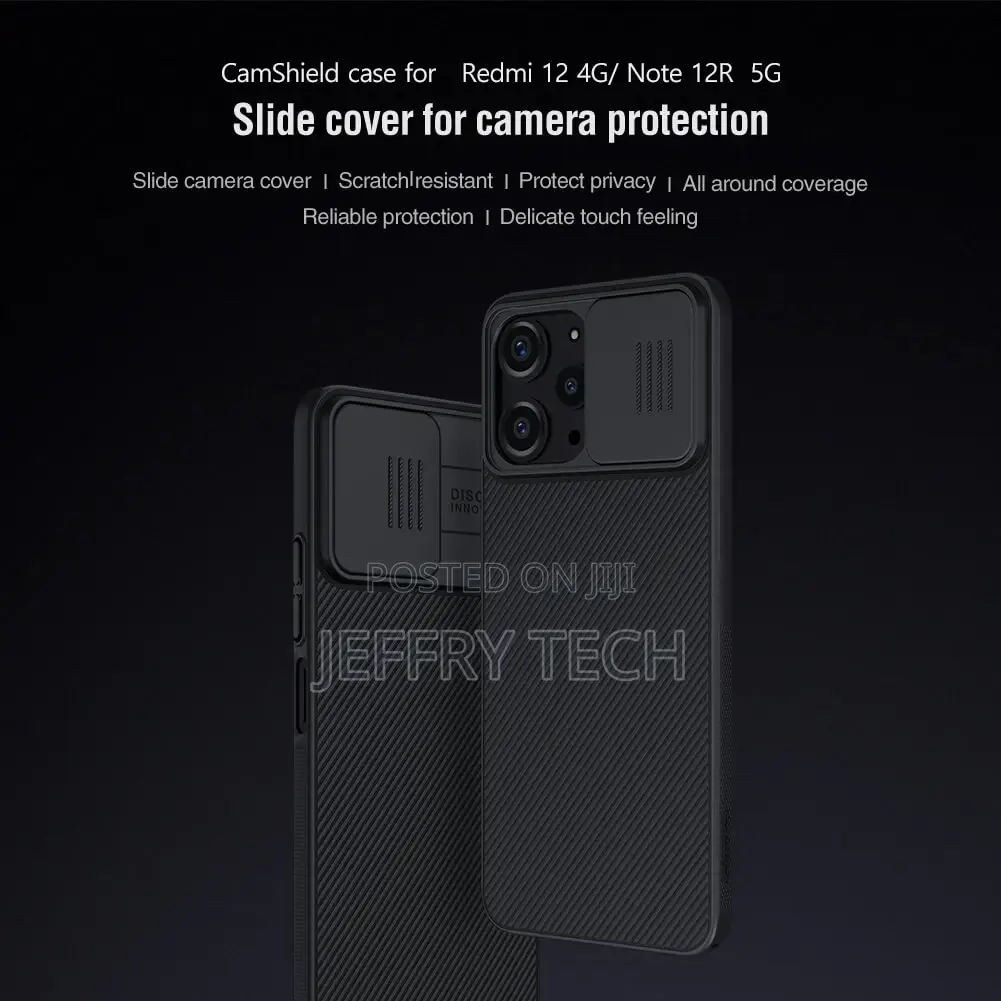 Nillkin Camshield Cover Case for Xiaomi Redmi 12 4G, 5G, Red