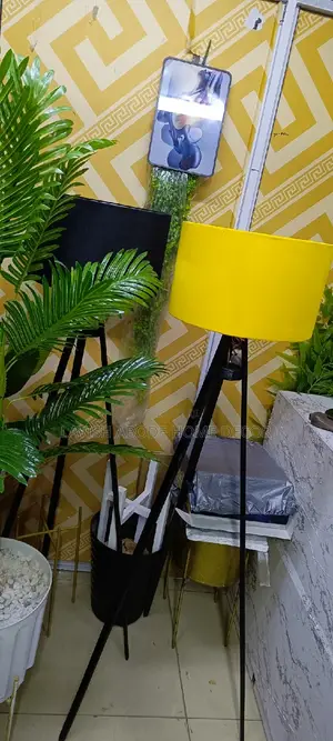 Decorative Yellow Floor Standing Tripod Lamp