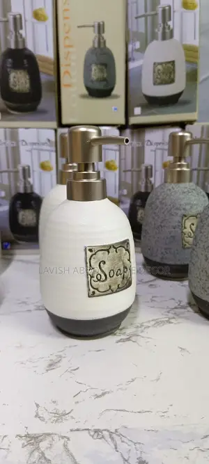White Ceramic Soap Dispenser