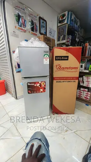Ramtons 128 Liters 2 Door Direct Cool Fridge, Silver-
