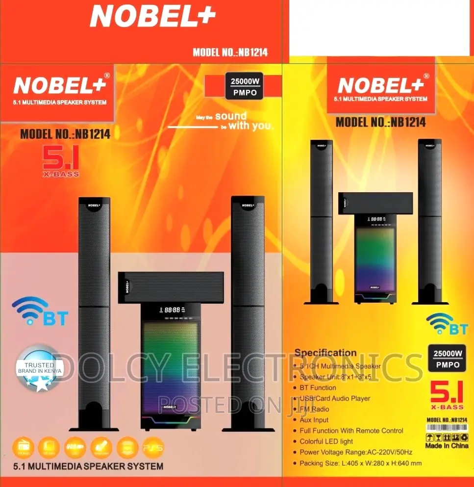 Nobel+ 5.1ch Bluetooth Speaker System 25,000W