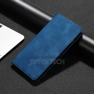 Pova 5 Case Leather Case Cover - Blue