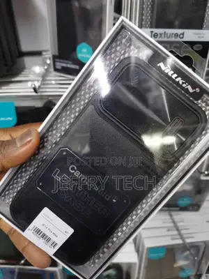 Nillkin Camshield Black Leather Case - For iPhone 14 Pro Max