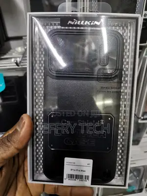 Nillkin Camshield Black Leather Case - For iPhone 14 Pro Max