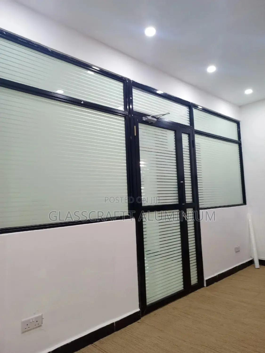 Coated Black Aluminum Swing Door