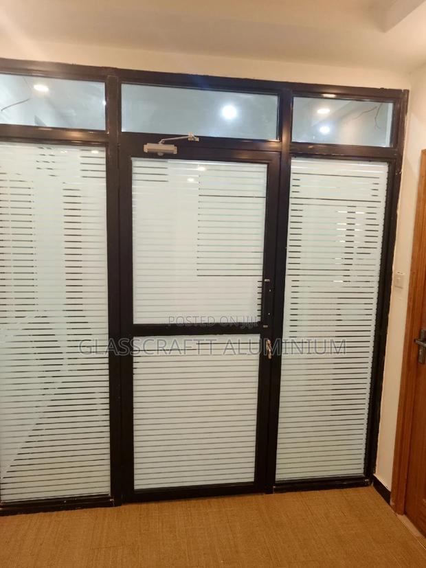Coated Black Aluminum Swing Door - thumbnail 5