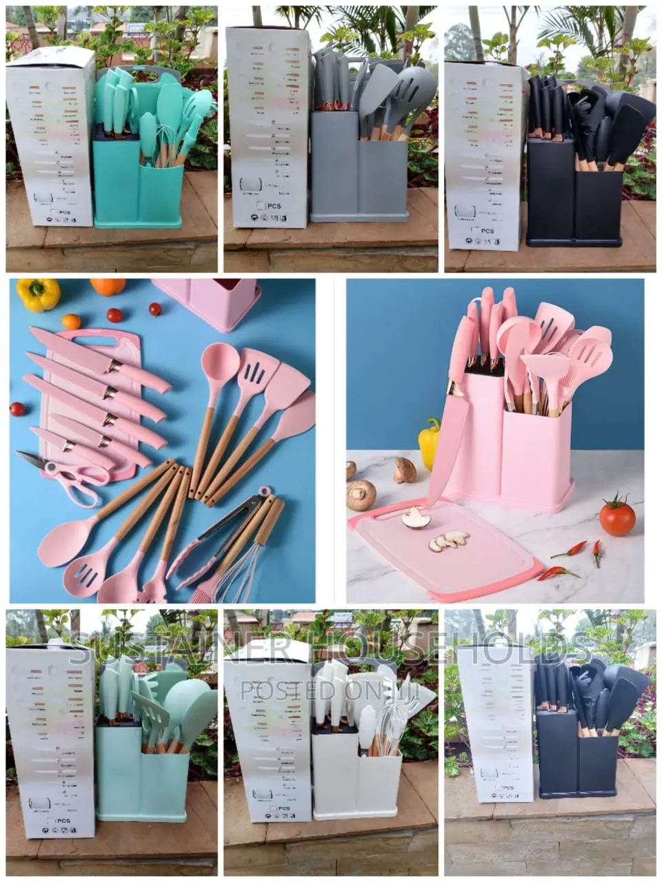 19pc Kitchen Silicone Spoon