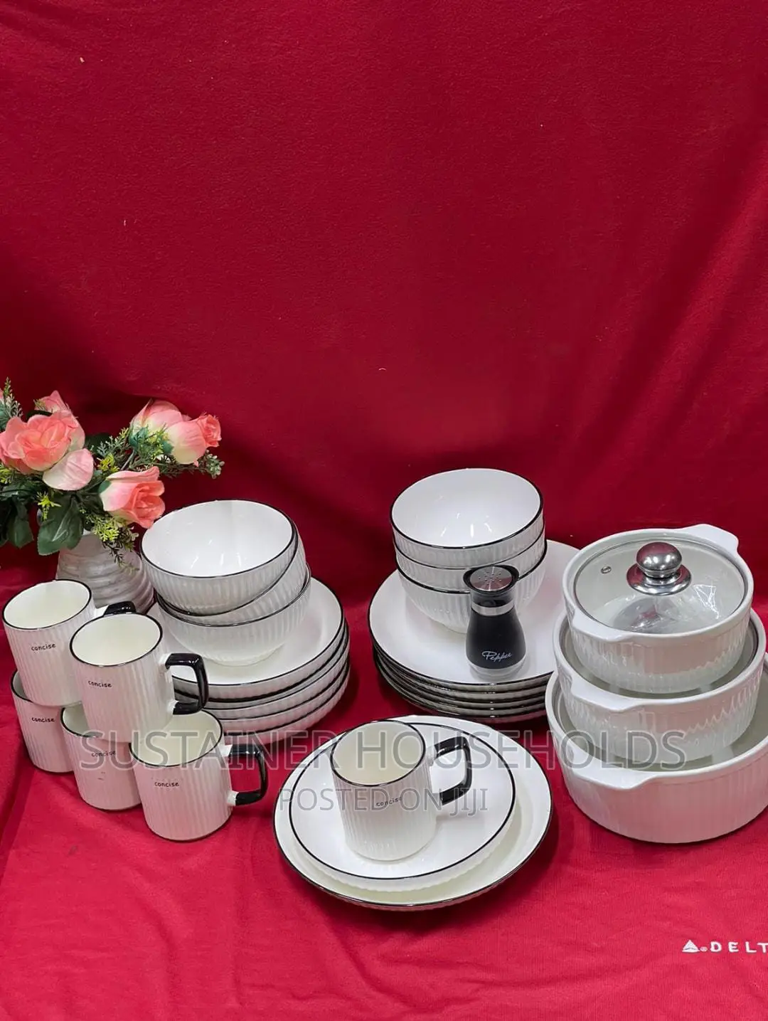 *New,Trendy 31 PCS Consice Round Dinner Sets