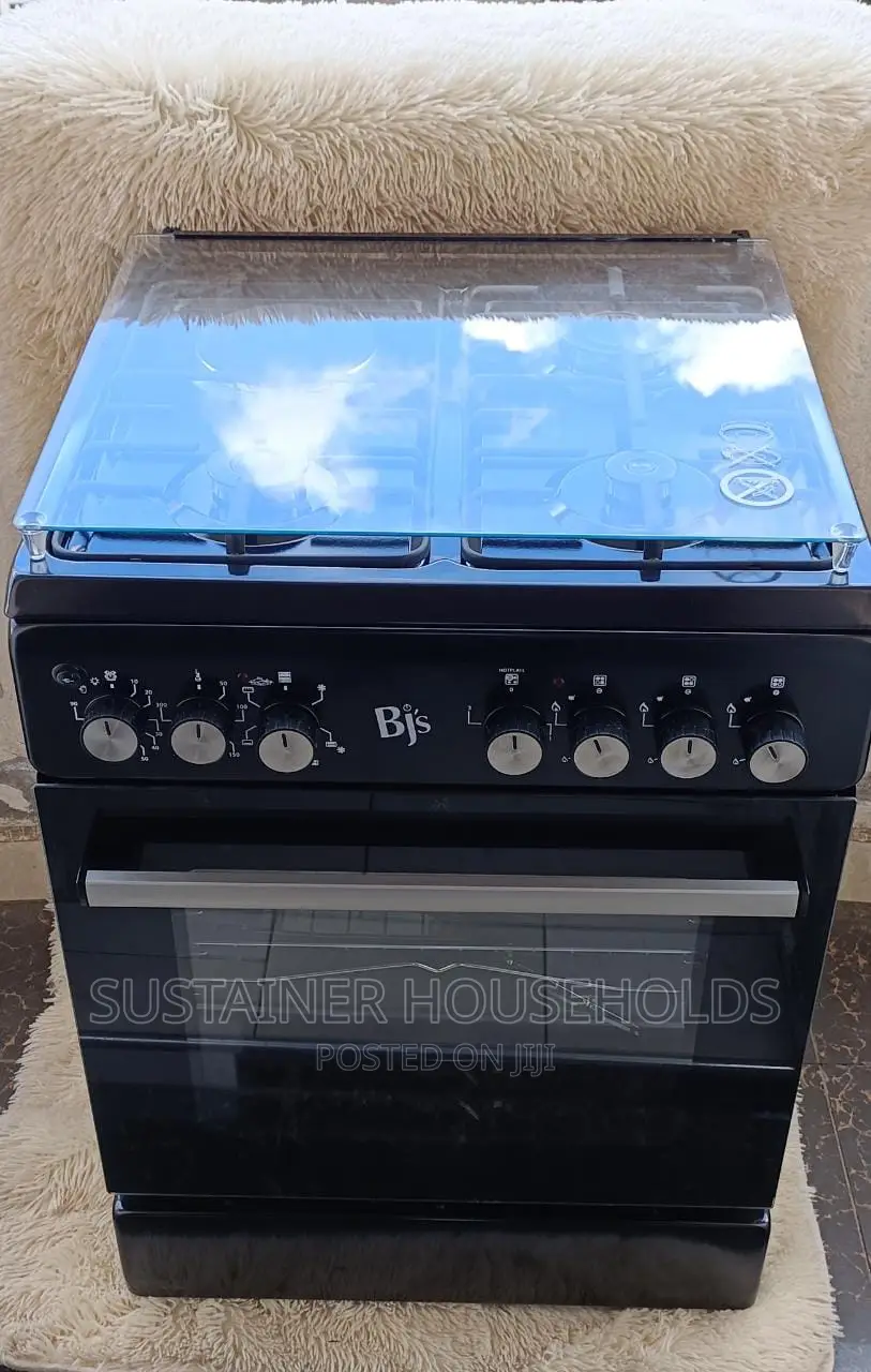 Black*BJS 3 Gas+1 Hot PLATE 60x60 Standing Cooker