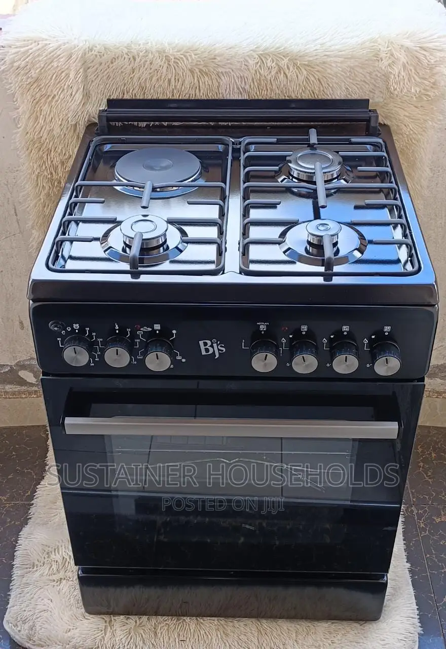 Black*BJS 3 Gas+1 Hot PLATE 60x60 Standing Cooker