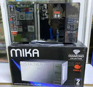 Mika Black Microwave Oven Grill 20ltr,1000W Grill Silver