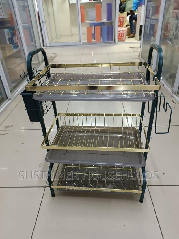 Offers ! Advanced 3 Layer Dishrack Green Gold - main view