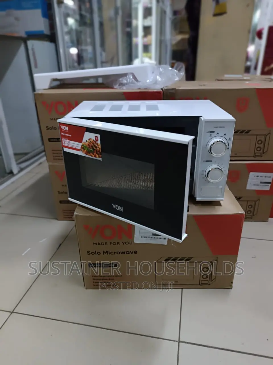 *Von 20L Analogue White Microwave