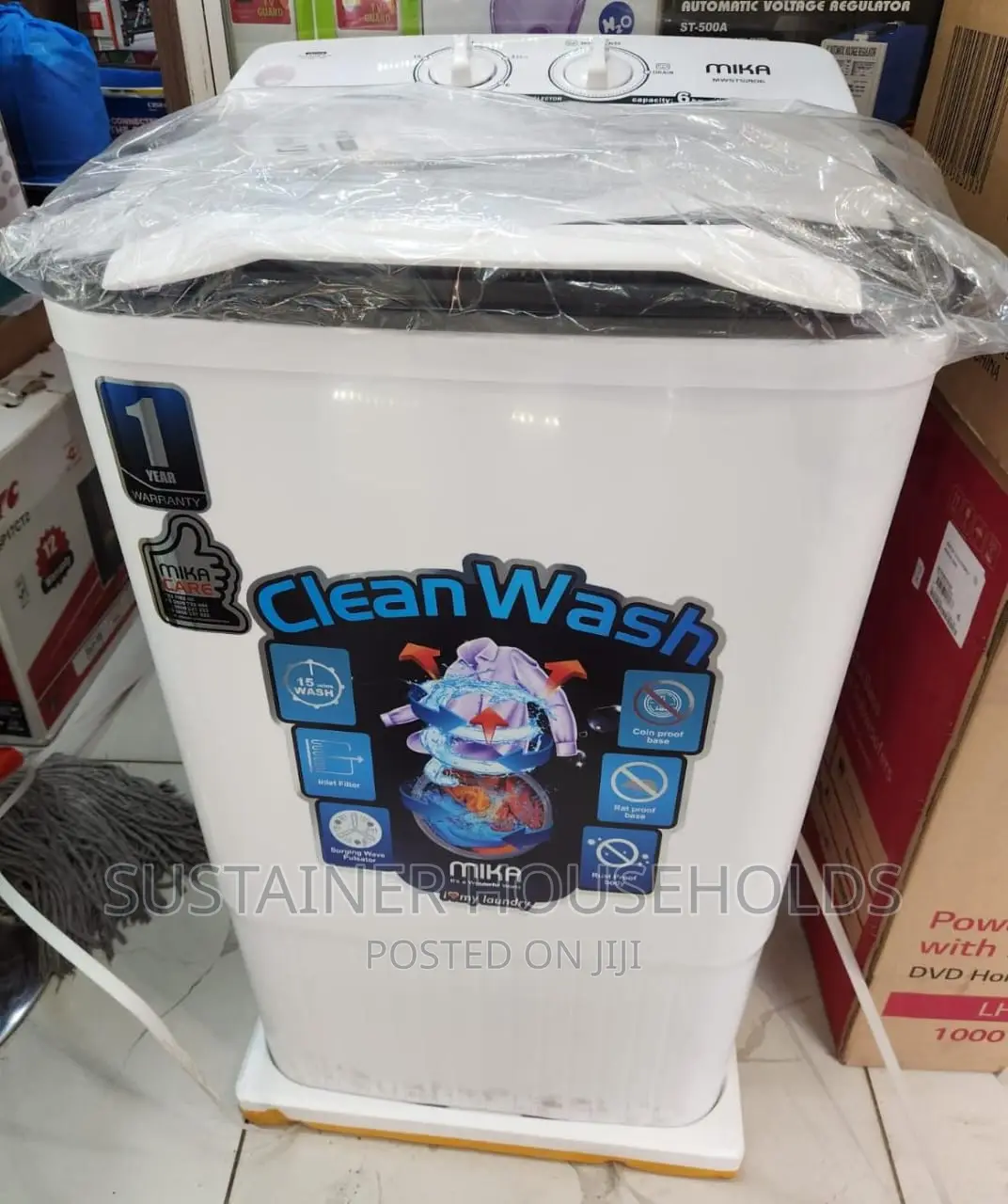 *Mika Semi Automatic 6kg Top Load Washing Machine