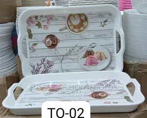 :17.5 Inches Melamine Trey Folwered