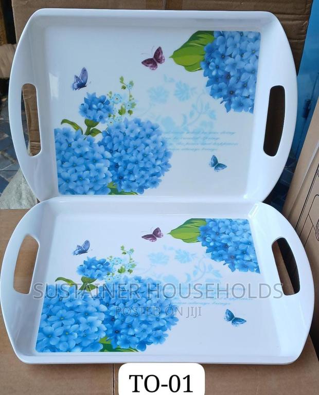 *15 Inches Melamine Trey Flowered - main view