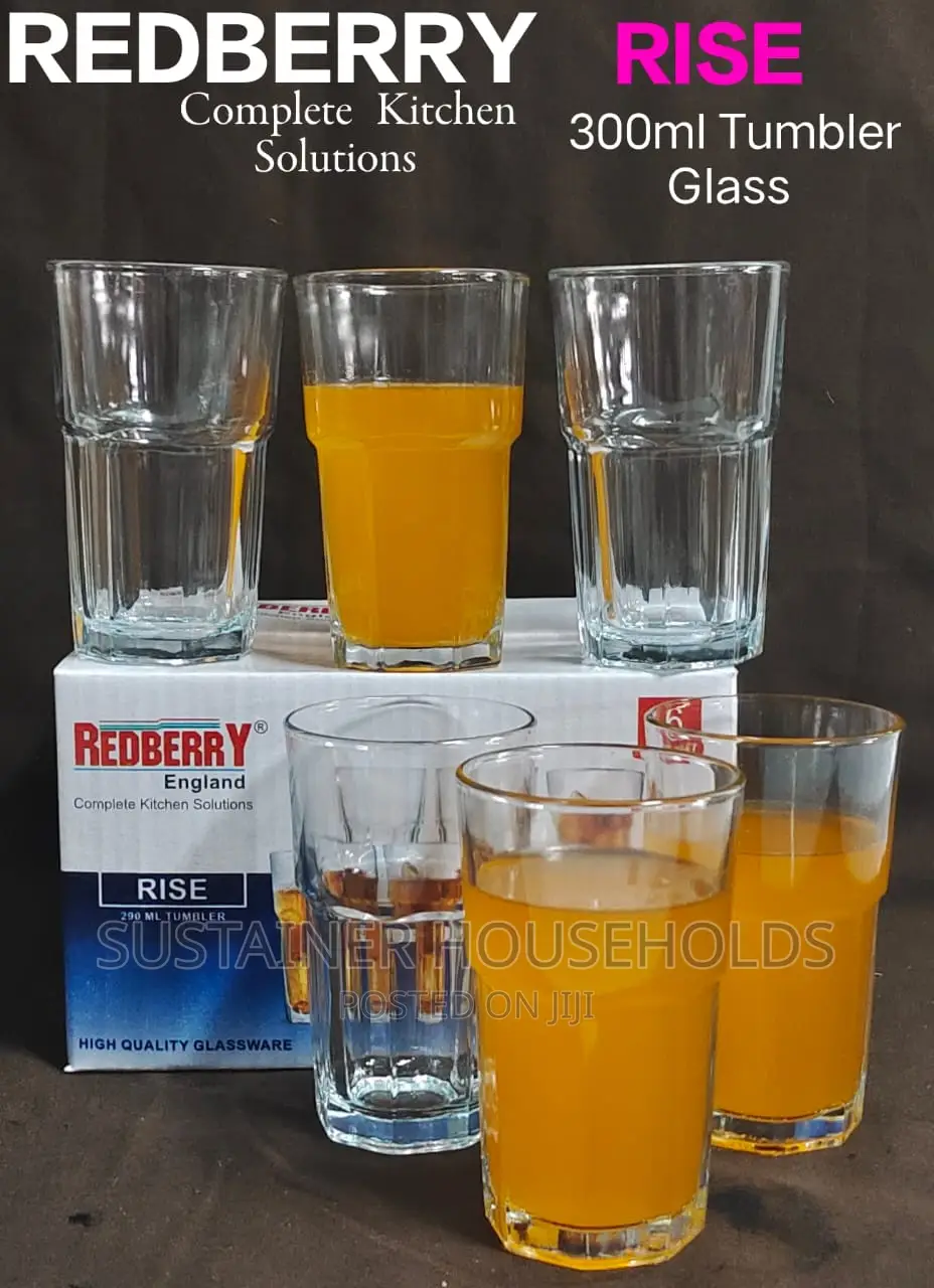 *Redberry Rise 6 PCS Long Water Glasses