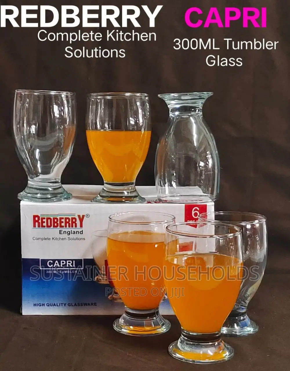 *CAPRI 300 MLS Tumbler GLASSES*