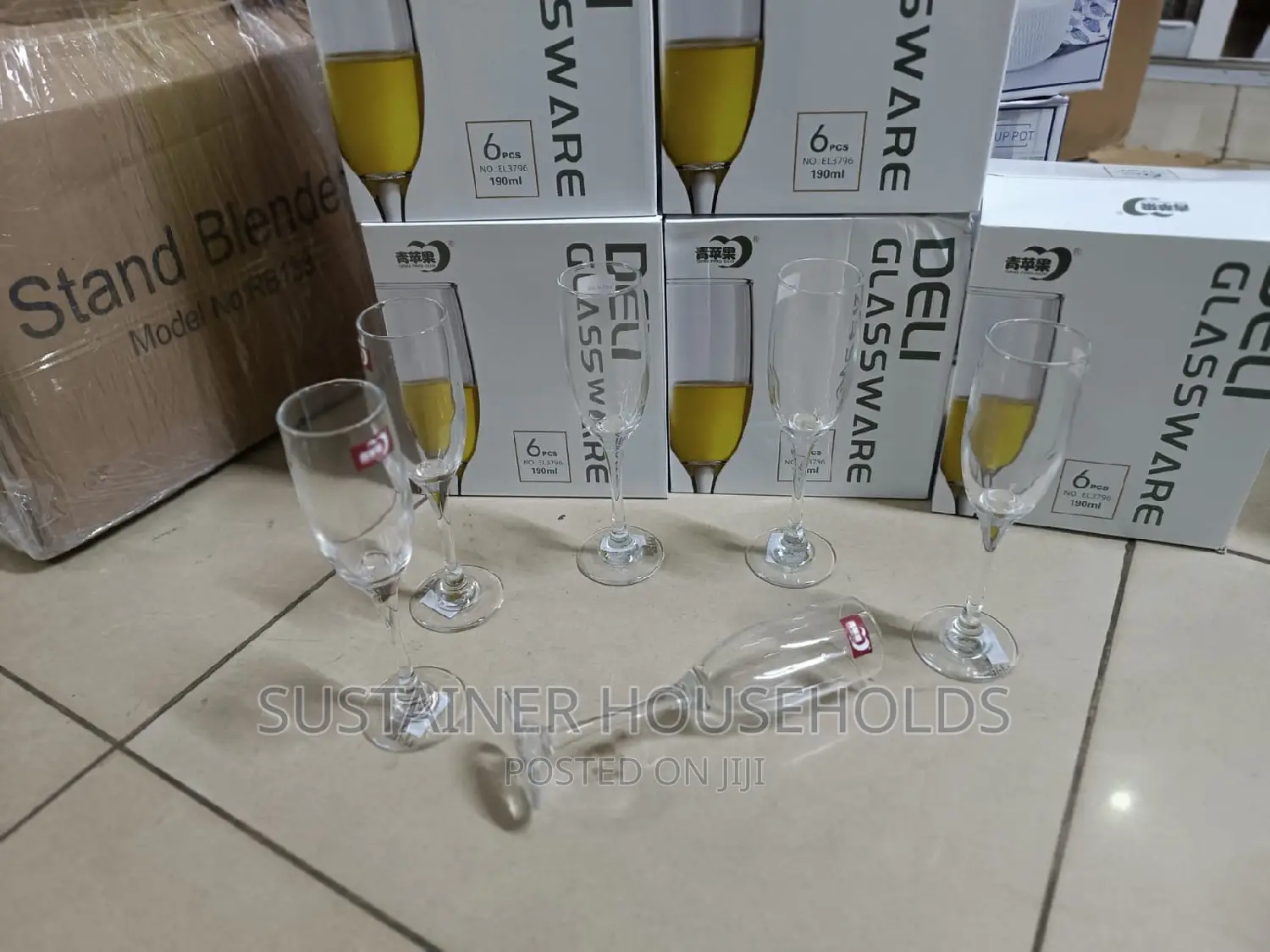 *190 ML Champagne Glasses - At 1200 Per 6 PCS Set*.