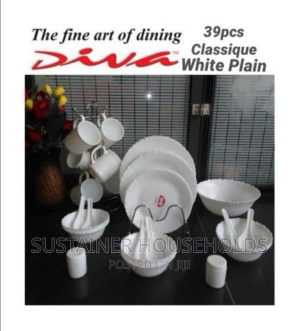 39 PCS Classique Dinner Sets Plain White - main view