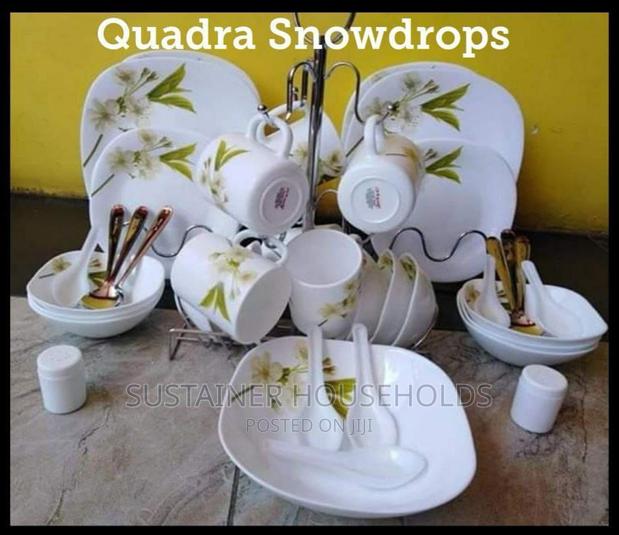 39 PCS Quadra Square Dinner SetsSnowdrops