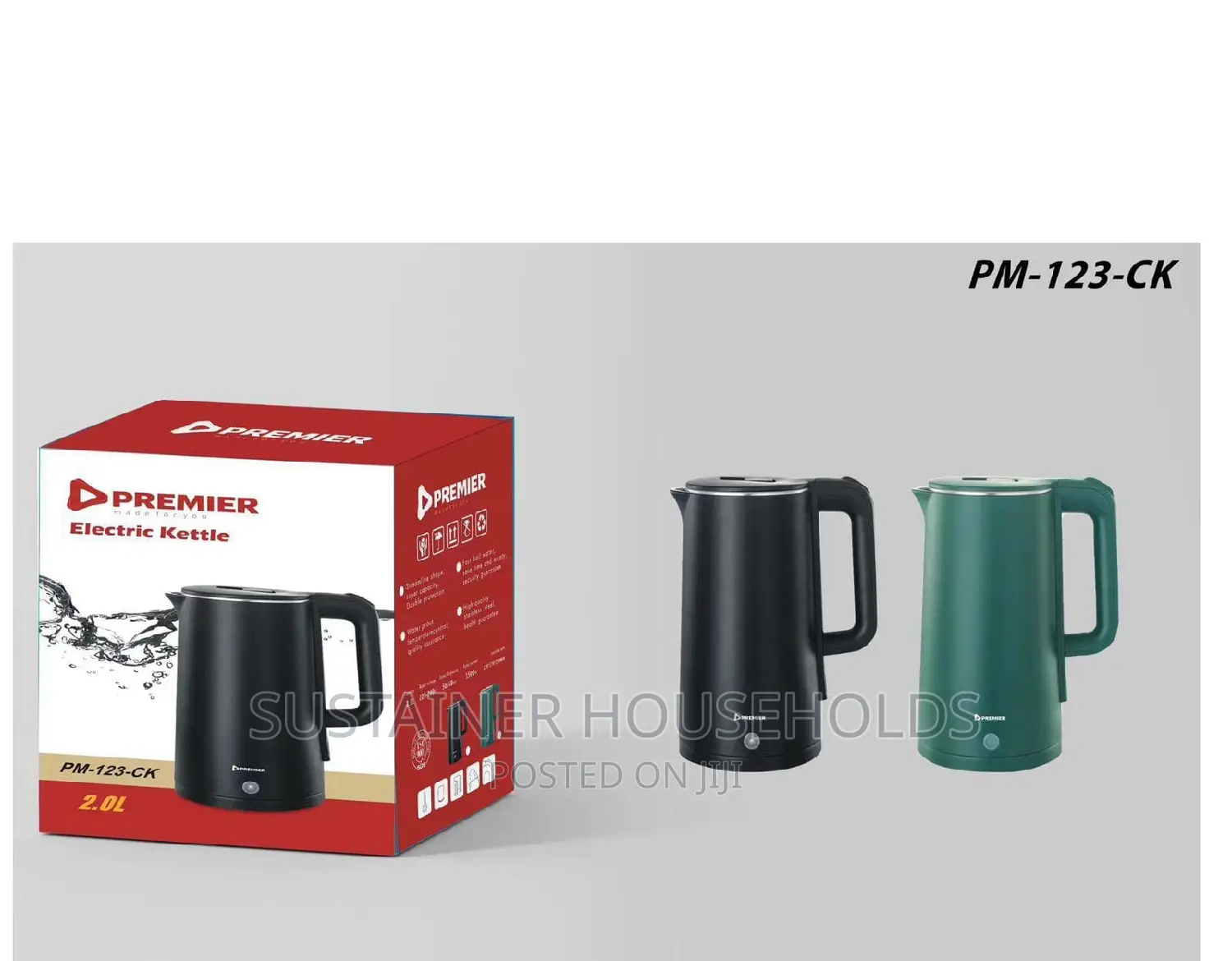 *Premier Pm-123 2.0 Litres Plastic Kettle Available