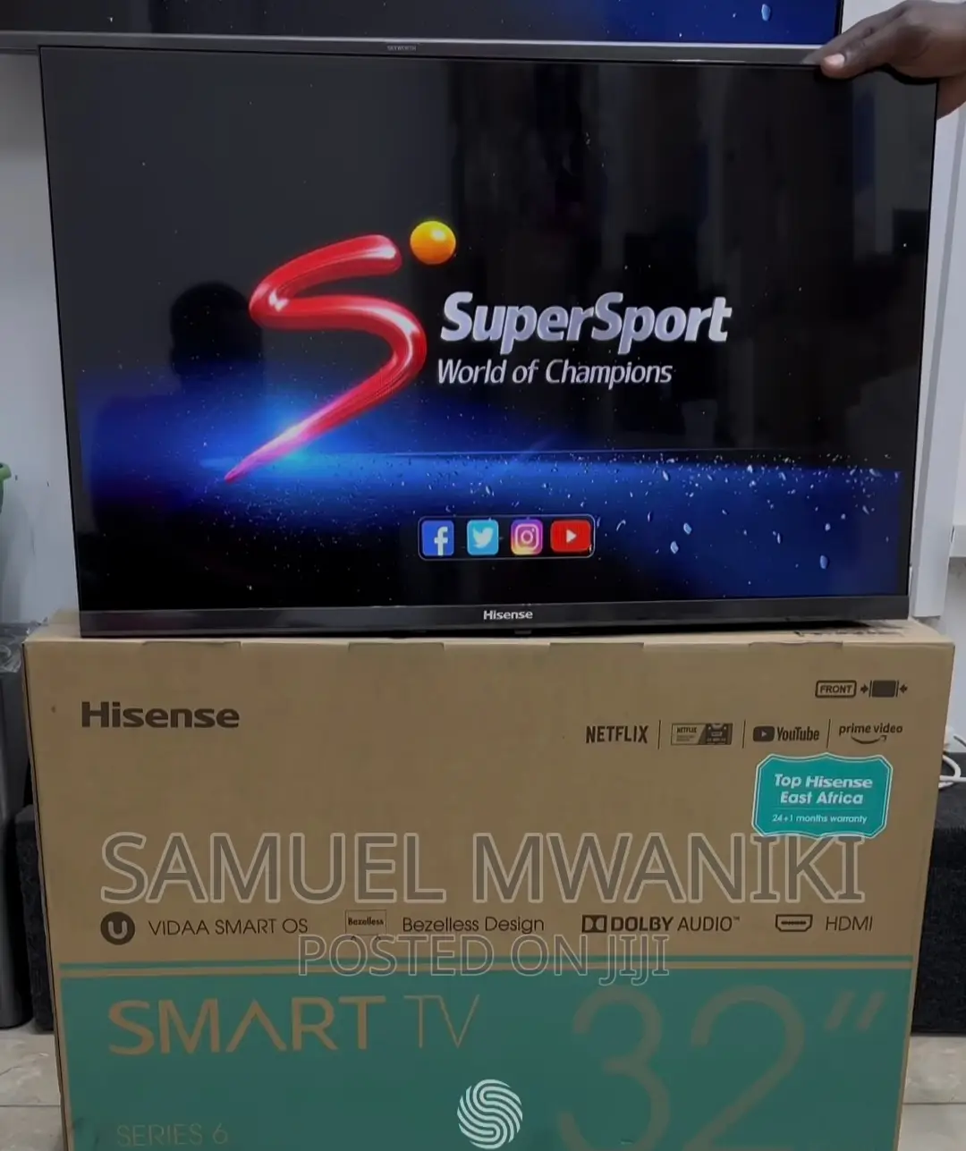 Hisense 32" Vidaa Os Smart Tv Frameless Design With Netflix