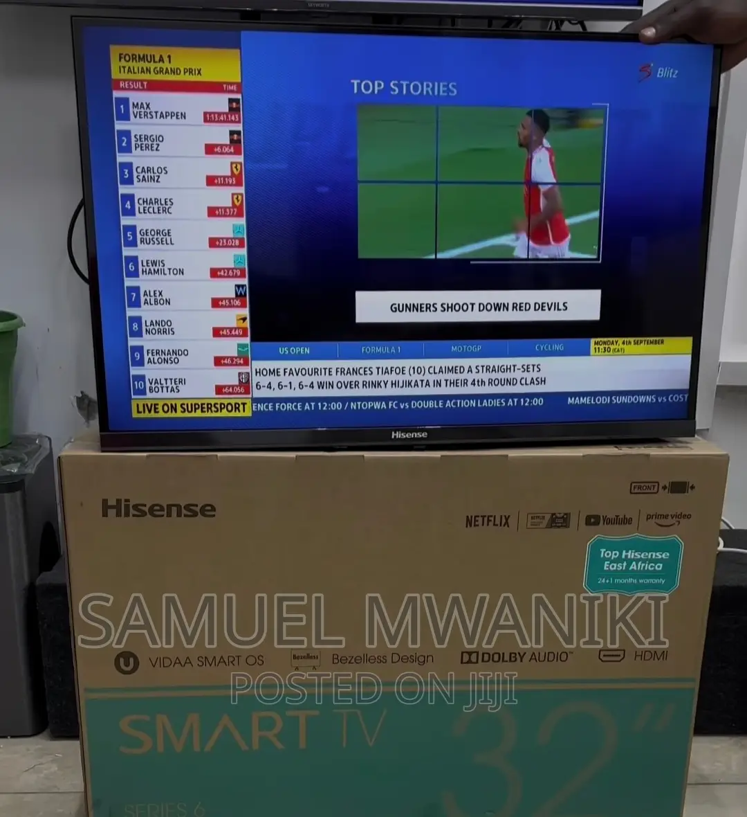 Hisense 32" Vidaa Os Smart Tv Frameless Design With Netflix